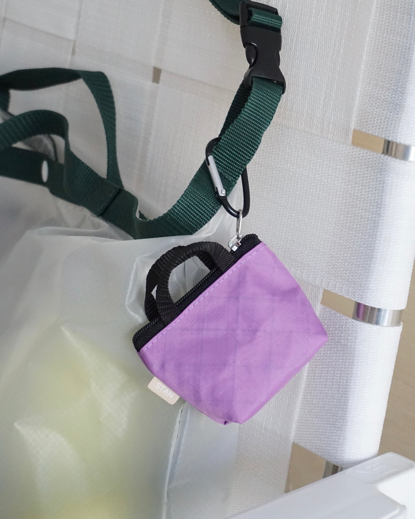 STAN Product mini bag -ECOPAK™- カラビナ付き